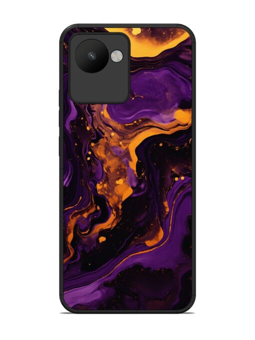 Painting Of A Purple Glossy Metal Phone Cover for Realme C30