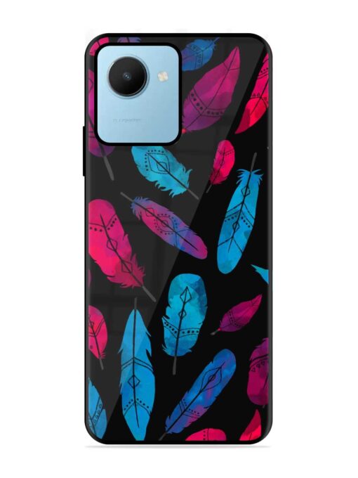 Feather Art Glossy Metal Phone Cover for Realme C30S