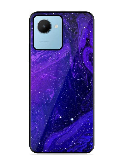 Galaxy Acrylic Abstract Art Glossy Metal Phone Cover for Realme C30S