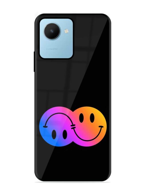 Gradient Smile Art Glossy Metal TPU Phone Cover for Realme C30S