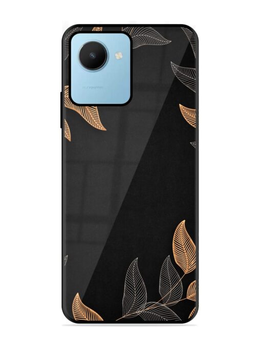 Foliage Art Glossy Metal Phone Cover for Realme C30S Zapvi