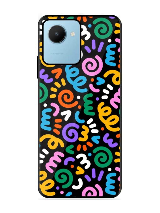 Colorful Seamless Vector Glossy Metal Phone Cover for Realme C30S