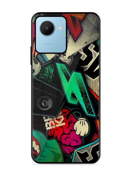 Graffiti Art Glossy Metal Phone Cover for Realme C30S