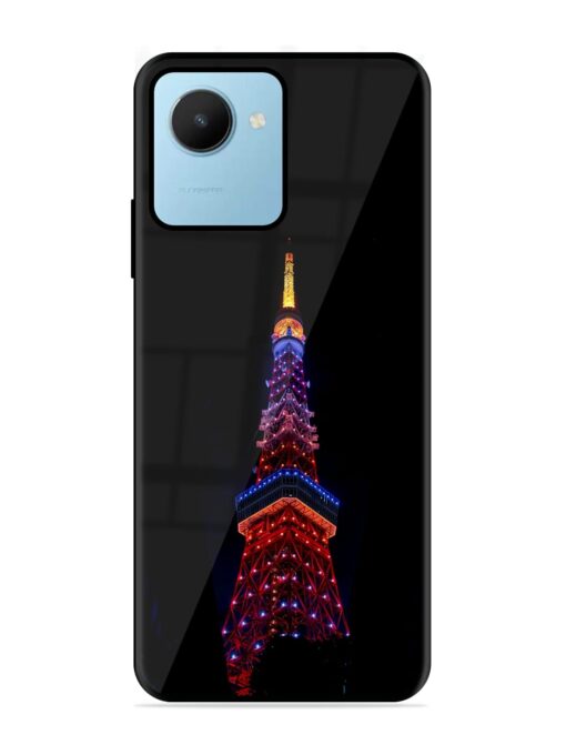 Eiffel Tower Night View Glossy Metal Phone Cover for Realme C30S