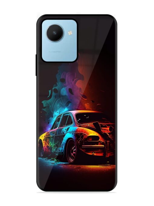 High Classic Car Art Glossy Metal Phone Cover for Realme C30S