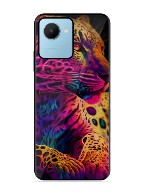 Leopard Art Glossy Metal Phone Cover for Realme C30S