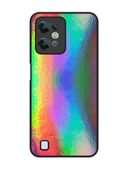 Colorful Holographic Background Glossy Metal TPU Phone Cover for Realme C31 Zapvi