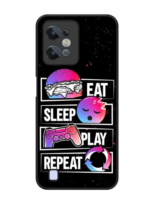 Eat Sleep Play Repeat Glossy Metal Phone Cover for Realme C31