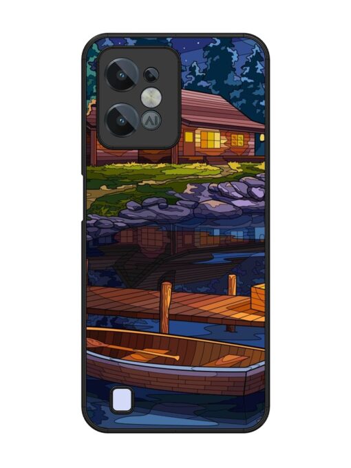 Village Night Scene Glossy Metal Phone Cover for Realme C31 Zapvi