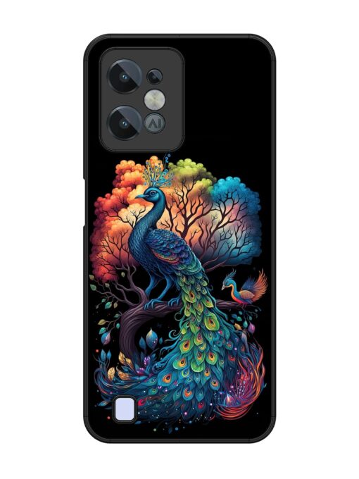 Peacock Tree Art Glossy Metal Phone Cover for Realme C31 Zapvi