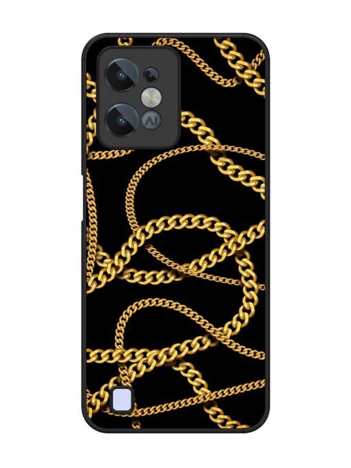 Decorative Golde Chain Glossy Metal Phone Cover for Realme C31