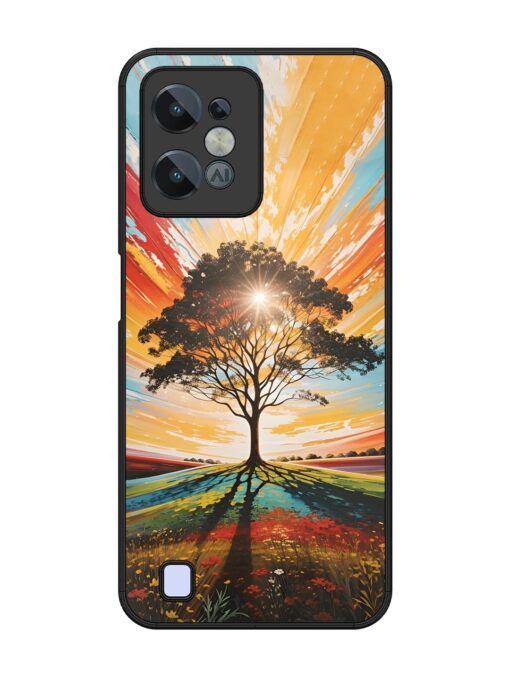 Abstract Tree Colorful Art Glossy Metal Phone Cover for Realme C31