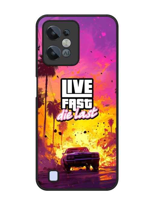 Live Fast Glossy Metal Phone Cover for Realme C31 Zapvi