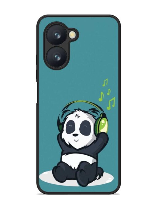 Music Panda Glossy Metal Phone Cover for Realme C33