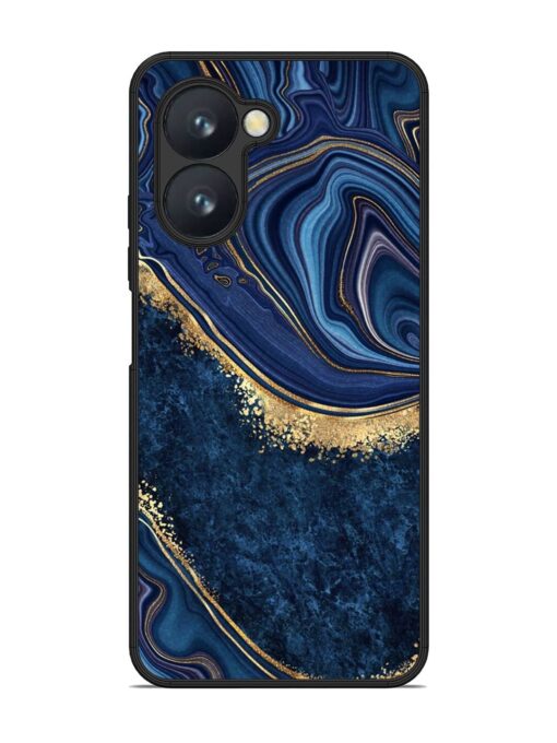 Abstract Background Blue Glossy Metal TPU Phone Cover for Realme C33 Zapvi