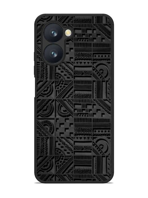 Seamless Pattern Glossy Metal Phone Cover for Realme C33