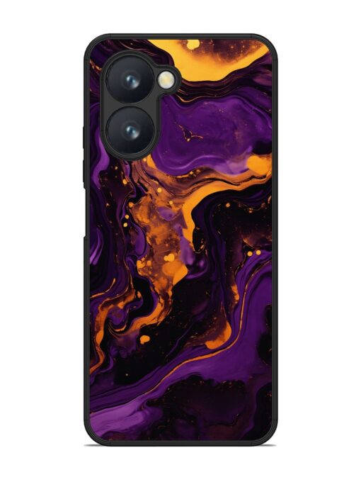 Painting Of A Purple Glossy Metal Phone Cover for Realme C33