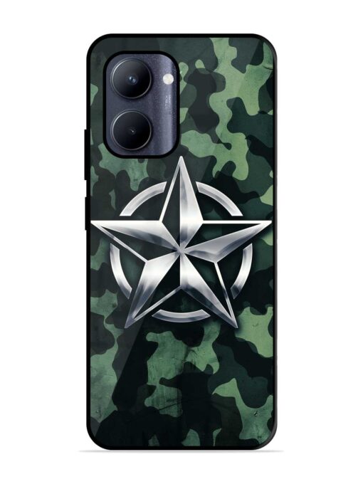 Indian Army Star Design Glossy Metal Phone Cover for Realme C33 (2023) Zapvi