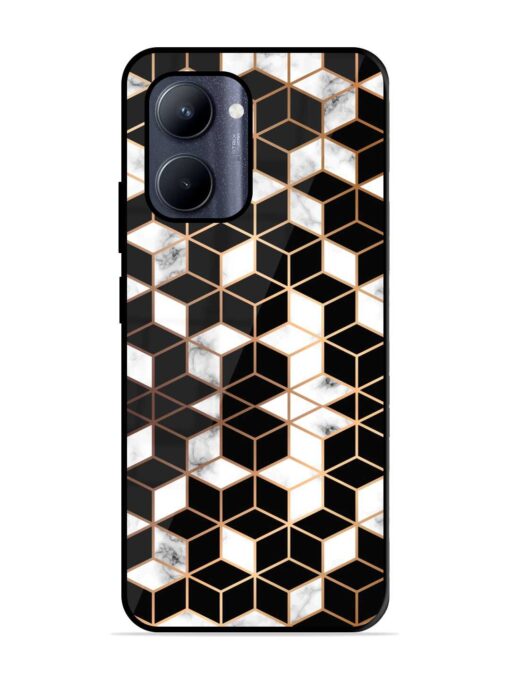 Vector Marble Texture Glossy Metal Phone Cover for Realme C33 (2023) Zapvi