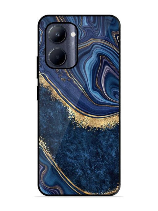 Abstract Background Blue Glossy Metal TPU Phone Cover for Realme C33 (2023) Zapvi