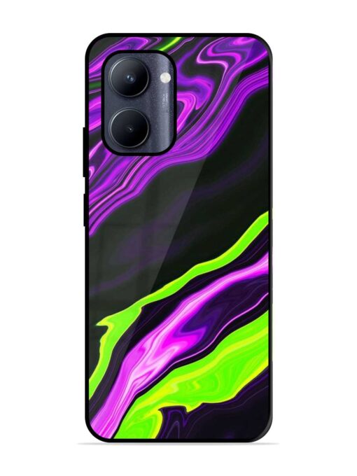 Bright Fluid Violet Glossy Metal Phone Cover for Realme C33 (2023)