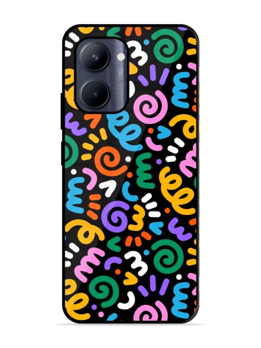 Colorful Seamless Vector Glossy Metal Phone Cover for Realme C33 (2023)