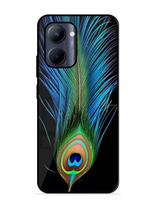 Peacock Feather Glossy Metal TPU Phone Cover for Realme C33 (2023) Zapvi