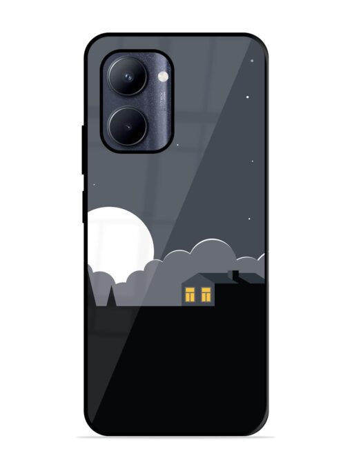 Full Moon Vector Art Glossy Metal Phone Cover for Realme C33 (2023)