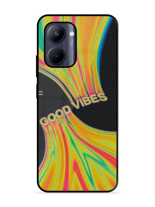 Good Vibes Glossy Metal Phone Cover for Realme C33 (2023)