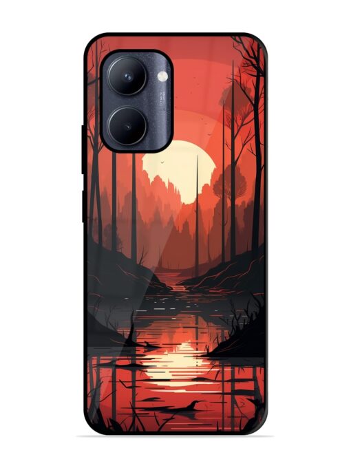 Natural Landscape Glossy Metal Phone Cover for Realme C33 (2023) Zapvi