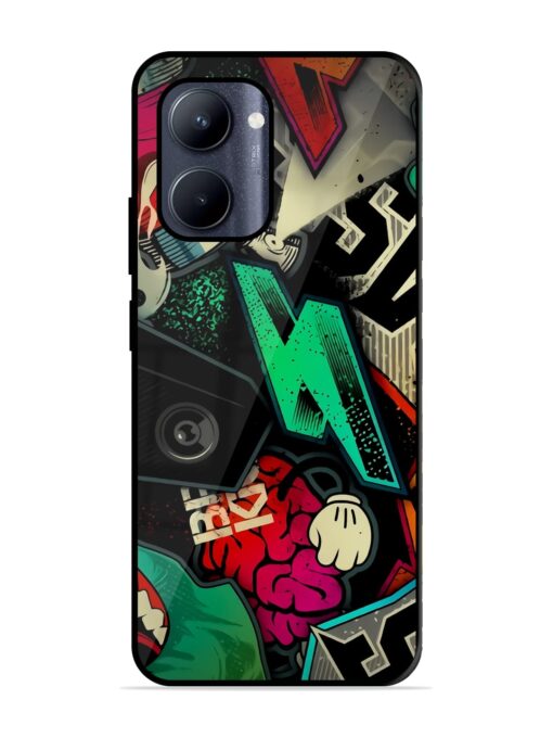 Graffiti Art Glossy Metal Phone Cover for Realme C33 (2023) Zapvi