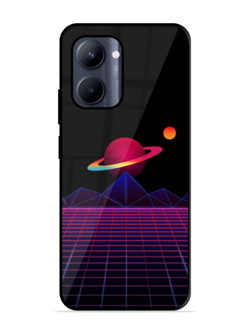 Wave Aesthetic Glossy Metal Phone Cover for Realme C33 (2023)