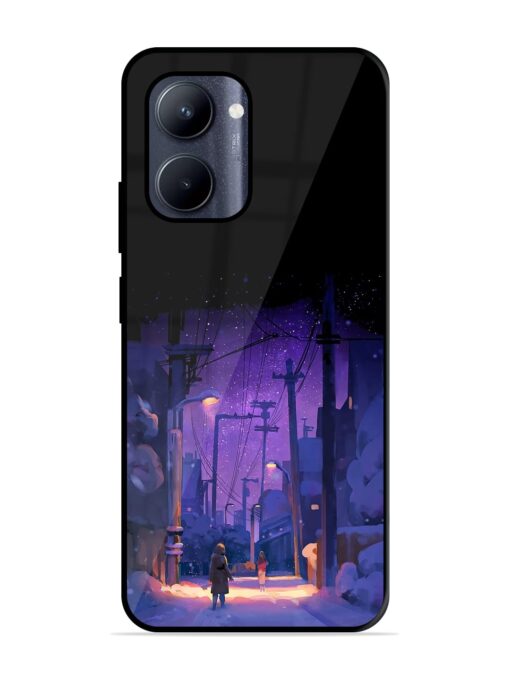 Winter Anime Art Glossy Metal Phone Cover for Realme C33 (2023) Zapvi