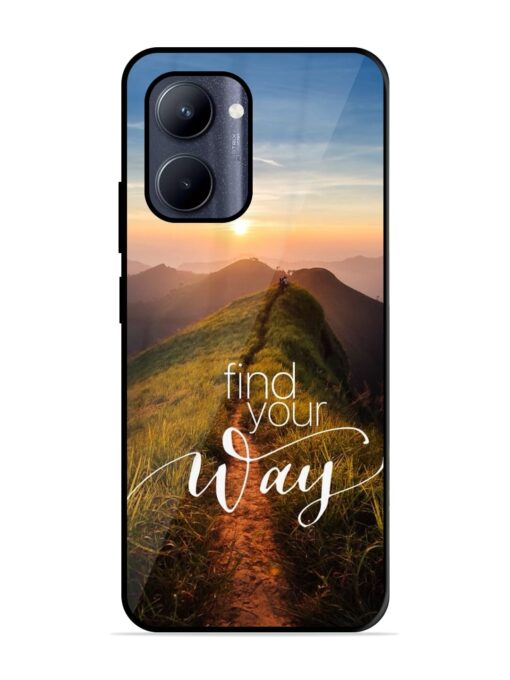 Find Your Way Glossy Metal Phone Cover for Realme C33 (2023) Zapvi