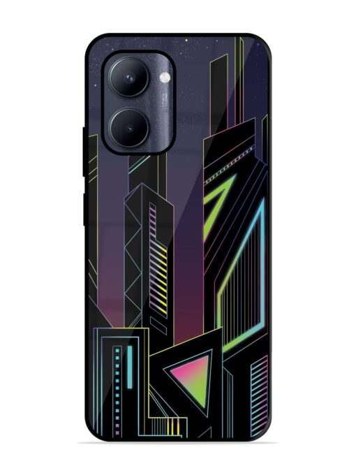 Neon Dreamscape Glossy Metal Phone Cover for Realme C33 (2023) Zapvi