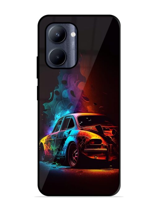 High Classic Car Art Glossy Metal Phone Cover for Realme C33 (2023) Zapvi