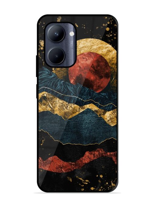 Gold Painting View Glossy Metal Phone Cover for Realme C33 (2023)