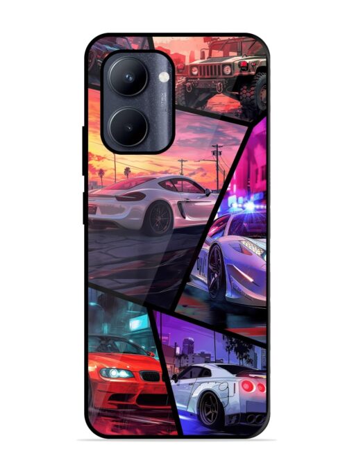 Ride In Pixels Glossy Metal Phone Cover for Realme C33 (2023) Zapvi