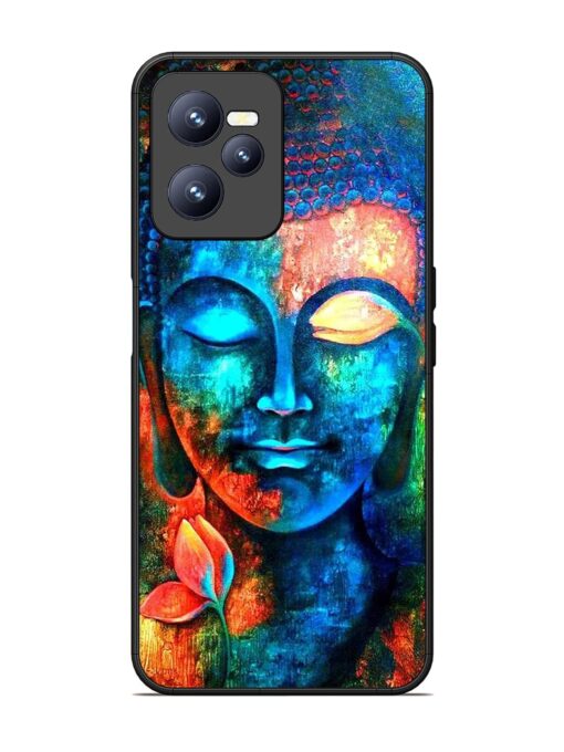 Buddha Painting Glossy Metal Phone Cover for Realme C35 Zapvi