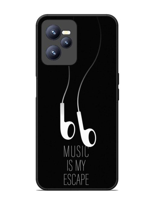 Music Is My Escape Glossy Metal Phone Cover for Realme C35 Zapvi