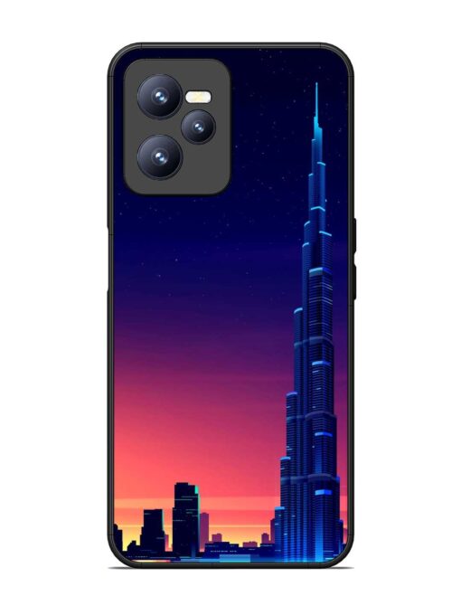 Burj Khalifa Abstract Glossy Metal Phone Cover for Realme C35 Zapvi