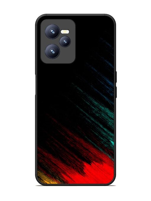 Color Pattern Glossy Metal Phone Cover for Realme C35