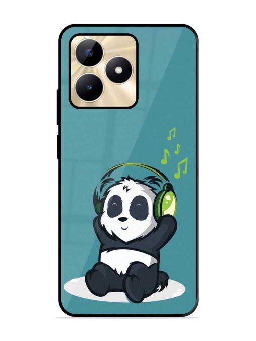 Music Panda Glossy Metal Phone Cover for Realme C51