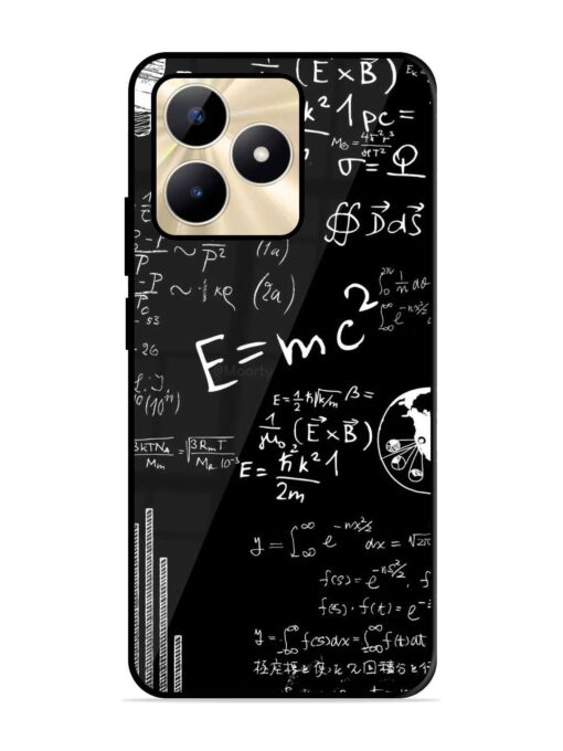 E=Mc2 Mass?Energy Equivalence Glossy Metal Phone Cover for Realme C51 Zapvi