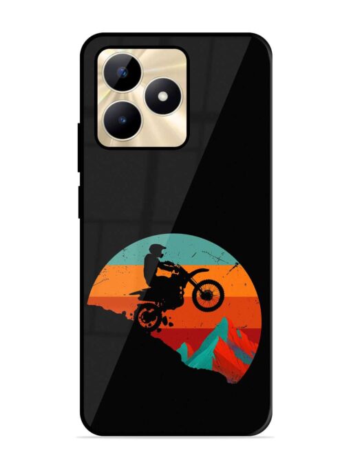 Mountain Bike Glossy Metal Phone Cover for Realme C51