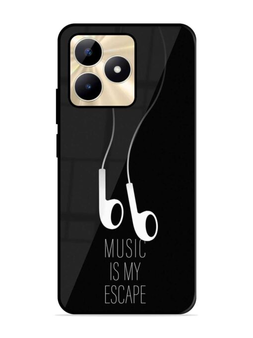 Music Is My Escape Glossy Metal Phone Cover for Realme C51