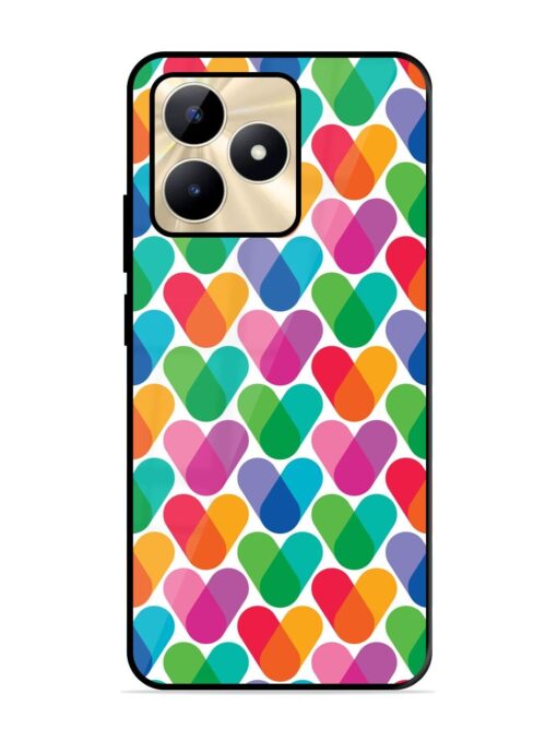 Overlapping Colors Colorful Glossy Metal TPU Phone Cover for Realme C51 Zapvi