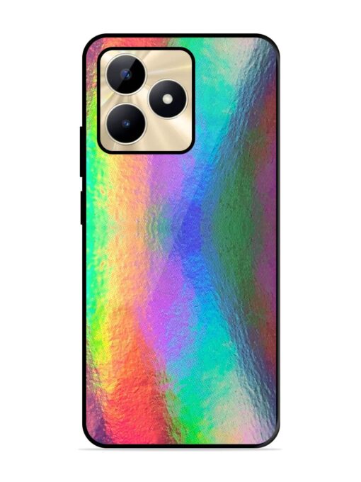 Colorful Holographic Background Glossy Metal TPU Phone Cover for Realme C51