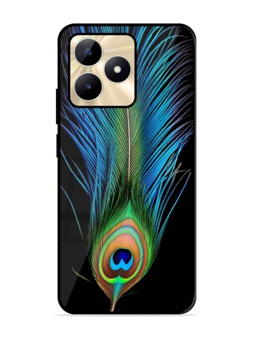 Peacock Feather Glossy Metal TPU Phone Cover for Realme C51 Zapvi