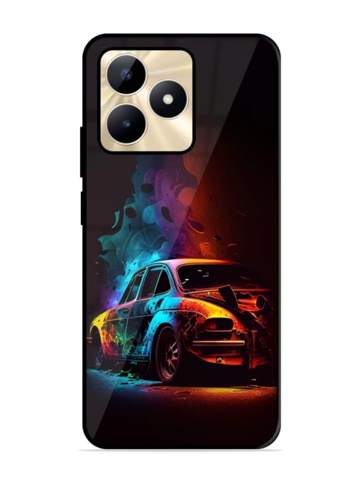 High Classic Car Art Glossy Metal Phone Cover for Realme C51